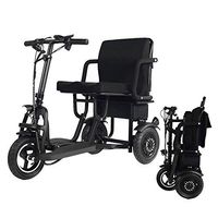 EBEI Portable Travel Scooter 3-Wheel Foldable Electric Tricycle Elderly/Disabled/Outdoor Travel Electric Scooter Lightweight Mobile Support 280 lbs Weight Only 58 lbs Long Range(19 Mile)