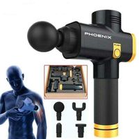 Phoenix A2 Massage Gun Percussion Massager Muscle Vibrating Relaxing Machine (Black)