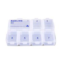 MXY Weekly Pill Box Medicine Case Easy Carry Divided Vitamin Transparent Small Pill Organizer Removable Daily Pill Boxes