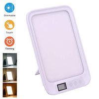 Entweg Light Therapy Lamp Happylight LED Sunlight Touch Control Stepless Dimming Timing/6 Level Adjustable Brightness Max 22600 Lux