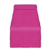 SARO LIFESTYLE 13009.FU1672B Graciella Collection Stone Washed Linen Table Runner, 16" x 72", Fuchsia