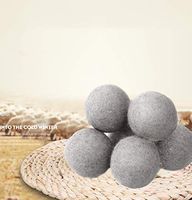 Wool Dryer Balls 100% New Zealand Wool 6 Pack Grey Reusable Organic Natural Fabric Softener, Reduces Clothing Wrinkles & Saves Drying Time, Non-Toxic, Chemical Free, Anti-Static, Hypoallergenic