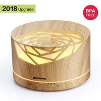 Ultrasonic Aromatherapy Essential Oil Diffuser - Unique Design Humidifier with Adjustable Mist Modes & Night Lights, Waterless Auto Shut off for Office Home Bedroom Living Room Study Yoga Spa