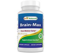 Best Naturals Brain - MAX Brain Focus Supplement for Focus, Memory, Energy, Clarity 60 Veggie Capsules