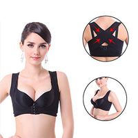 Lifemall Women Chest Brace Up Hunchback Posture Shape Corrector X Strap Vest (M, Black)