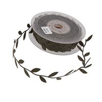 ROSENICE Leaf Ribbon Olive Dark Green Leaf Trim 15M
