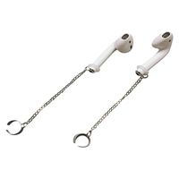 Eve.Ruan 30% Silver Fashion No-Pierced Anti-Lost Ear Ring Hook for AirPods to Prevent Small Wireless Earphones from Losing Accidentally, Ideal for Men/Women Indoors & Outdoors Activities (A)