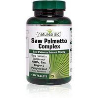 Natures Aid Saw Palmetto Complex with Nettle, Zinc & Amino Acids 120 Tabs 6 Pack