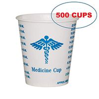 Solo Foodservice R3-43107 Medicine Design Wax Coated Paper Graduated Cup 3 oz, 500 Count