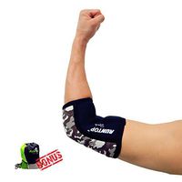 Elbow Sleeves (1 Pair) RUNTOP Neoprene Best Performance Elbow Supports Pain Compression Brace Cap for Crossfit WODS Weightlifting Powerlifting Pullup Tennis Strong Men Women (M, 7 mm Grey Camo)