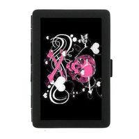 Black Color Metal Cigarette Case Holder Box Skull Design-010