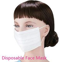 50 Pcs Disposable Protective white Face Protection 3 Layer Filter Mouth Face Anti-Dust Anti-Fog Earloop