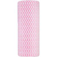 Kitchen Paper Towels Disposable Household Towels Water and Oil Absorbing Tissue Wet/Dry Use Printed Dish Cloth (50 Sheets/1 Roll) (Pink)