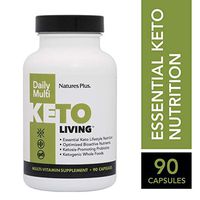 KetoLiving Daily Multi Capsules - 90 Vegetarian Capsules - Supports Keto & LCHF Diet Lifestyle - Whole Body Nutrition - with Probiotics & Whole Foods - Gluten-Free - 30 Servings