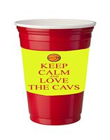 4 Pack of Vinyl Decal Stickers for Disposable Cups/Keep Calm and Love the Cavs Basketball