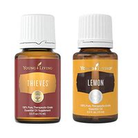 Lemon Essential Oil, and Thieves Essential Oil Set (2 Pack)