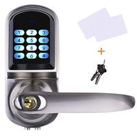 EZlock ELC01-V2.0 Electronic Keyless Backlit Keypad Door Lever Lock, Unlock with Code, Card, Physical Key. | Auto-Lock | Passage Mode | Voice Prompts for Setting, Right-Handed