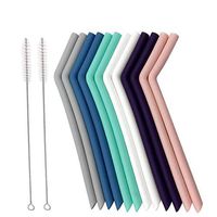 Reusable Silicone Straws are Included with Cleaning Brush Reuse Hose, Kitchen，Dining & Bar Home Decor Living Room for Easter
