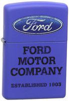 Zippo Pocket Lighter Ford Logo Pocket Lighter, Royal Blue Matte