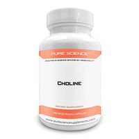 Pure Science Choline Bitartrate Capsules 240mg – Improves Brain Function, Muscle Function & Overall Health – 100 Vegetarian Capsules of Choline Bitartrate Powder
