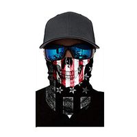 iMakcc Neck Gaiter, Headwear, Face Sun Mask, Magic Scarf, Balaclava, Headband Cycling, Motorcycling, Running, Wicking UV Protection Halloween Party (A)