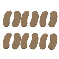 uxcell Lady Fabric Protective Self Adhesive Shoes Cushions Insole Back Pads 6 Pairs Brown