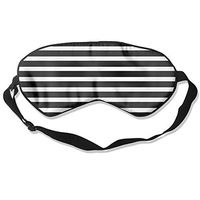 Sleep Eye Mask Black White Stripe Lightweight Soft Blindfold Adjustable Head Strap Eyeshade Travel Eyepatch