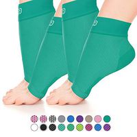 Go2 Plantar Fasciitis Socks|Best Ankle Compression Brace 22-25 mmHg|Arch Support Joint Heel Pain Relief|Foot Sleeves for Women and Men Reduce Swelling|Relieve Achilles Tendonitis(2P Solid Green, L)