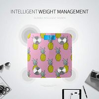 Bluetooth Weight Scales for People Cartoon Cute Pineapple Fruit Painting Weigh Scales Body Fat Composition Monitor Analyzer with Smartphone App for Body Management-396 Lbs