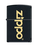 Zippo Custom Lighter Design Logo Chromed Out on Black Matte Windproof Collectible - Cool Cigarette Lighter Case Made in USA Limited Edition & Rare