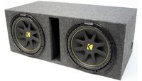 ASC Package Dual 15" Kicker Sub Box Vented Port Subwoofer 3/4" MDF Enclosure C15 Comp 1000 Watts Peak