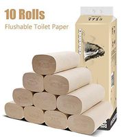 Toilet Paper Bulk,10 Rolls 3-Ply Soft Skin-Friendly Tissue Paper Bamboo Wood Pulp for Household Home Kitchen Toilet Tissue