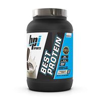 BPI Sports Best Protein – 100% Whey Protein Blend – Muscle Growth, Recovery, Meal Replacement – No Maltodextrin, No Fillers – Gluten Free – For Men & Women – Cookies and Cream – 2.1 Pounds