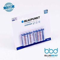 Blaupunkt AAA Alkaline 1.5 Volt Batteries | Long Lasting All-Purpose Triple A High Capacity Battery for Household and Business Use | [Pack of 8 Batteries]