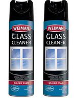 Weiman Glass Cleaner - 19 Ounce (2 Pack) - Non-Toxic Professional Streak-Less foaming No Drip Removes Grease Dissolves Fingerprints and Smudges