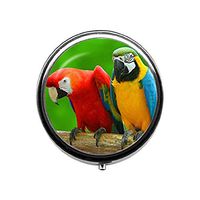 Parrot Pill Box,Bird Jewelry,Glass Dome Animal Candy Box,Vintage Candy Box Bridesmaid Gifts