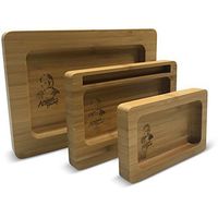 Afghan Hemp Brand Bamboo Wood Rolling Tray (3 sizes) (Small)
