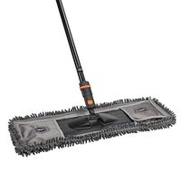 24" SWOPT Dust Mop w/Microfiber Combo – 60" Steel Handle – Clean Hard-to-Reach Areas ­– Machine Washable – Handle Interchangeable with Other SWOPT Cleaning Heads