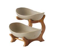 AXZHYX Bowl Creative Ceramic Fruit Plate Modern Living Room Snack Plate Table Fruit Plate Dried Fruit Plate Snack Plate Double Candy Dish Hotel Tableware Home Noodles Boiled Fish Soup Bowl