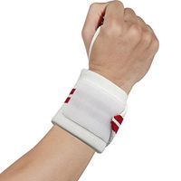 Exteren Gym Zipper Wrist Band Brace Guard Professional Wrist Wrap Support Stabilizer With Thumb Loops for All Sports (White)