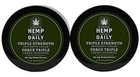 Hemp Daily Intensive Cream | Triple Strength Intensive Hemp Cream with Essential Oils | Vegan, Organic Ingredients, Calming, Use for Muscle Pain and Anxiety Relief | 1.7 Ounces, 2 Pack