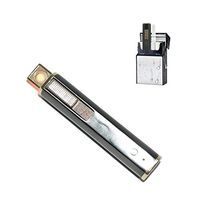 Flameless Windproof Lighters,Rechargeable Electric Arc Mini Lighters Portable and Safe with USB Charging Cable Gift Box (Black)