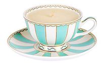 MAJESTEA & CO- LIME, COCONUT & ELDERFLOWER FRAGRANCE tea cup candle, candles, candle, tea cups, scented candles, candles, bath and body works, yankeE, tea set, soy candles, tea cup set, Coffee, (Teal)