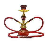 LJYTSY 2 Pipes for 2 Person, Creative Shisha Hookah Set Kit with Ceramic Bowl Hose Connector Accessoire, Narghile Smokebox Bar Supplies