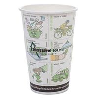 Compostable Paper/PLA Cup, 8oz, White, 50/pack