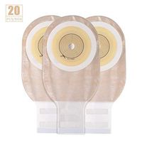 20 PCS Colostomy Bags, Ostomy Supplies,One Piece Drainable Ostomy Pouch for Ileostomy Stoma Care, Cut-to-Fit