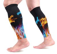 KEAKIA Blue and Red Fire Dragons Calf Compression Sleeves Shin Splint Support Leg Protectors Calf Pain Relief for Running, Cycling, Travel, Sports for Men Women (1 Pair)