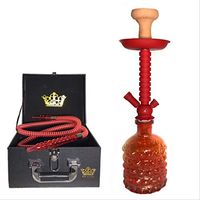 Brand New Zebra Smoke Bubbly Complete Kit Hookah Red