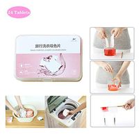 Laundry Anti-staining Tablets，Anti-String Dyeing Absorbing Dirt Protective Color Filter Clothes Laundry Tablet, Laundry Stain Remover, Laundry Fabric Softener, Anti Static Dryer Sheet (1 Box: 24Pcs)