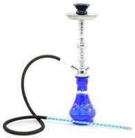 BLUE WHISPER new hookah water glass vase set + pipes for shisha narguile smoking